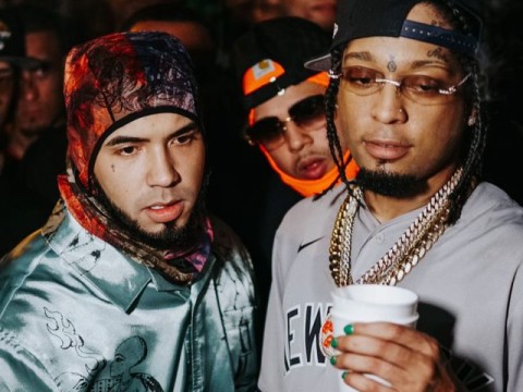 Anuel y Rochy RD re&uacute;nen cientos de personas en Capotillo mientras graban video musical