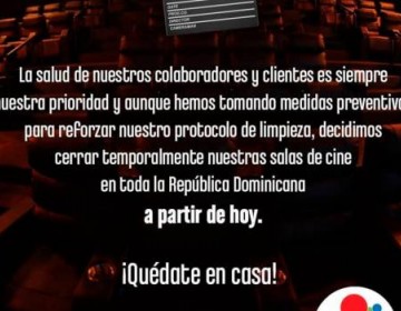 Palacio del Cine y Caribbean Cinemas cierran sus salas por COVID-19