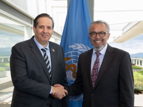 Ministro V&iacute;ctor Atallah aborda agenda con Tedros Ghebreyesus previo a asumir presidencia de la Asamblea Mundial de la Salud