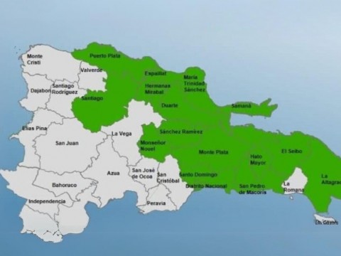 COE coloca 13 provincias en alerta por aguaceros que generar&aacute; una vaguada