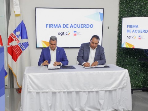 OGTIC e INPOSDOM firman acuerdo para instalaci&oacute;n de nuevos Puntos GOB sin costo de alquiler