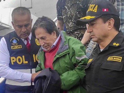 Toledo, extraditado por caso Odebrecht, es trasladado en helic&oacute;ptero para audiencia en Lima