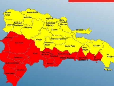 14 provincias en alerta roja; el resto del pa&iacute;s en alerta amarilla