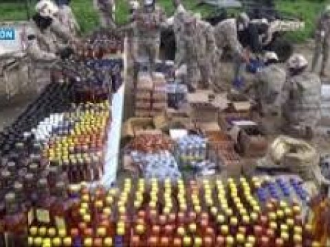 Cesfront decomisa cargamento de bebidas alcoh&oacute;licas en la frontera