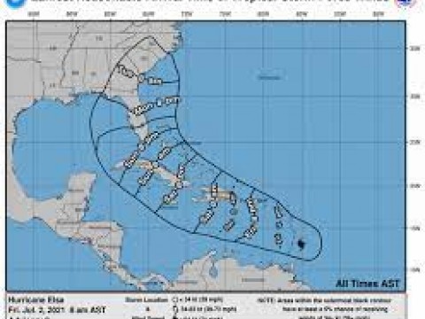 COE emite alerta para todo el pa&iacute;s por efectos de hurac&aacute;n Elsa