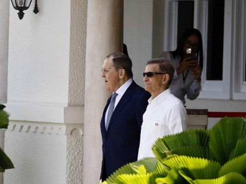 El canciller ruso llega al Ministerio de Relaciones Exteriores para una reuni&oacute;n oficial
