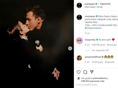La respuesta de Montaner a mujer que lo critic&oacute; por besar a su hijo en la boca cuando &eacute;ste era ni&ntilde;o