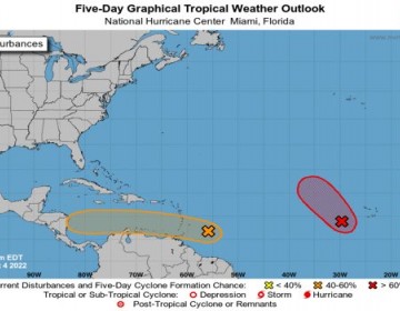 Onamet vigila sistema que podr&iacute;a formarse en depresi&oacute;n tropical sobre el mar Caribe
