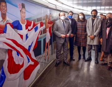 El arte dominicano llega en forma de mural al metro de Madrid