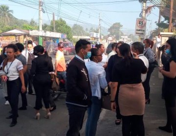 Incendio afect&oacute; el Palacio de Justicia de Bonao