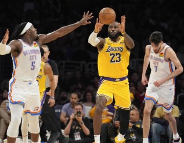 De la mano de D'Angelo Russell, Lakers superan al Thunder, l&iacute;der del Oeste, 116-104