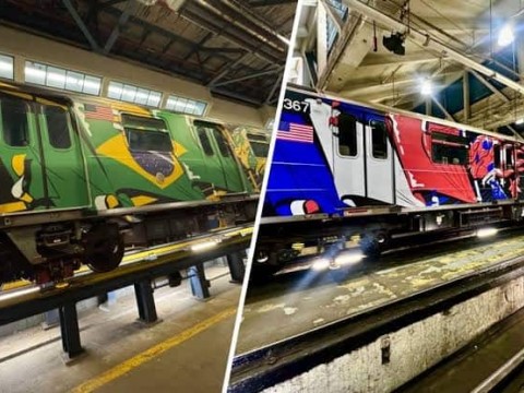 Trenes de Nueva York se visten con los colores de los pa&iacute;ses que participar&aacute;n en el Mundial 2026