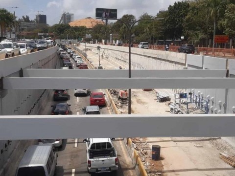 En fase final trabajo de paso a desnivel de la avenida 27 de Febrero con M&aacute;ximo G&oacute;mez