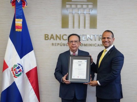 Plataforma cambiaria del Banco Central Dominicano es certificada bajo norma internacional