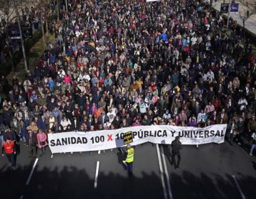 Protesta por la salud en Madrid