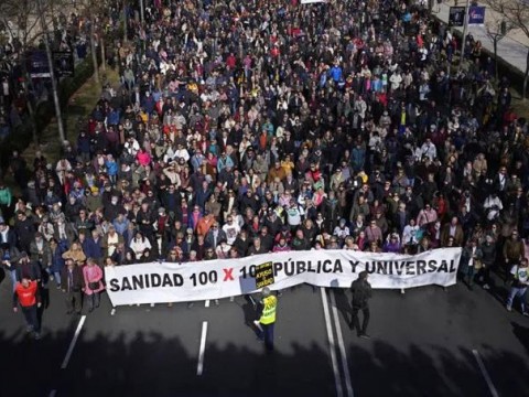 Protesta por la salud en Madrid