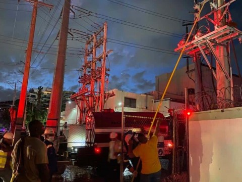 Incendio en subestaci&oacute;n el&eacute;ctrica de Edeeste deja sin energ&iacute;a sectores de Santo Domingo y Haina
