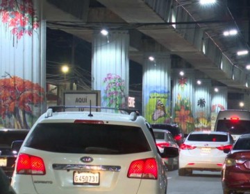 Inauguran murales en las columnas del Metro de Villa Mella