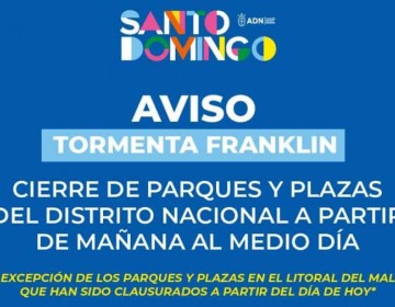 Alcald&iacute;a del Distrito cerrar&aacute; parques y plazas desde el mediod&iacute;a del martes por tormenta Franklin